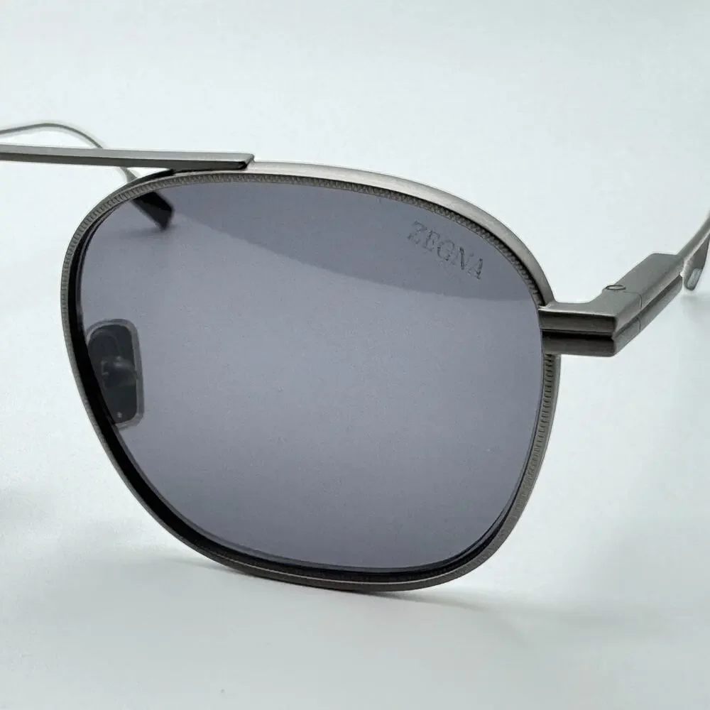 Ermenegildo Zegna Sunglasses EZ0290 09A Matte Gunmetal Frame Gray Lens 53-21-145